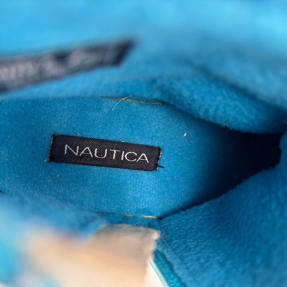 Nautica Kids Gray and Blue Fleece Lined Boots Size 10 - Picture 5 of 7